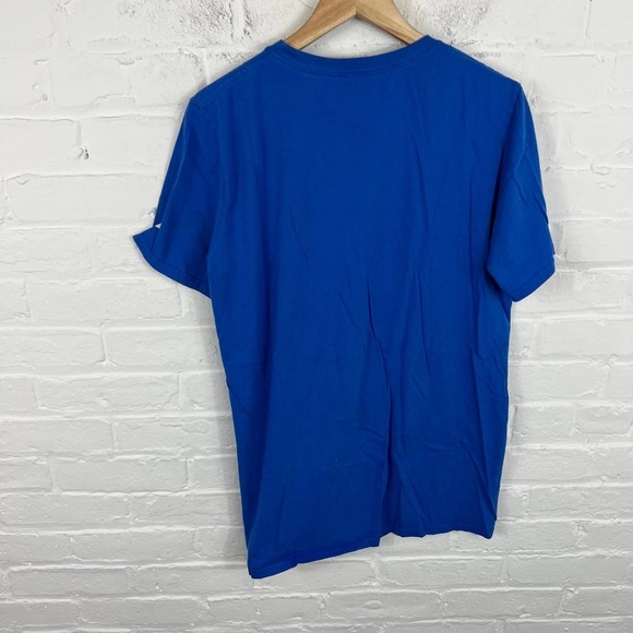 New Balance Men's Crew Neck Solid T-Shirt Short Sleeve Blue Size Large - Picture 4 of 5